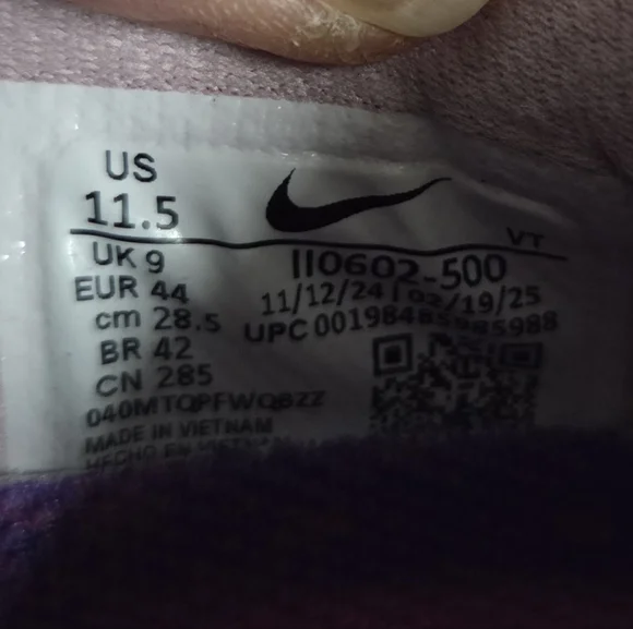 Nike Air Zoom Pegasus Premium Flyknit Purple II0602-500 Women's Sz 11.5 Mens 10 - Picture 13 of 13